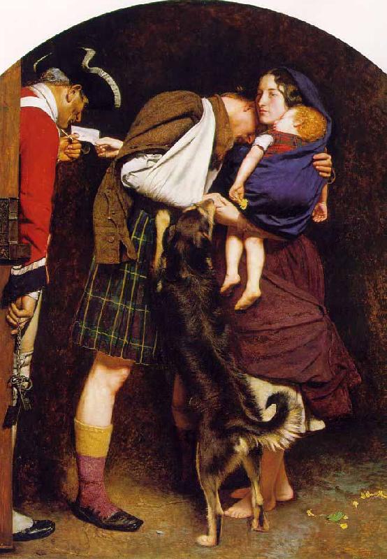 Sir John Everett Millais Order of Release Norge oil painting art